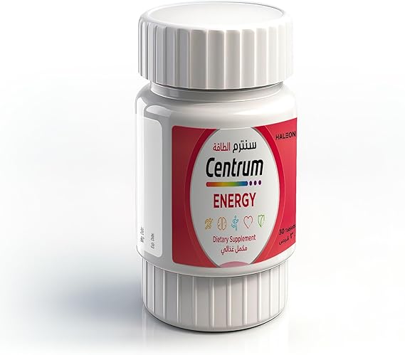 Centrum Energy Multivitamin Supplement with Ginseng and Ginkgo 30-Tablets