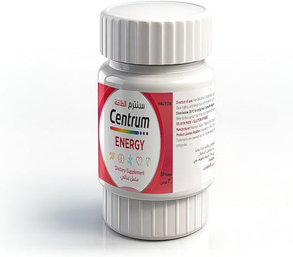 Centrum Energy Multivitamin Supplement with Ginseng and Ginkgo 30-Tablets